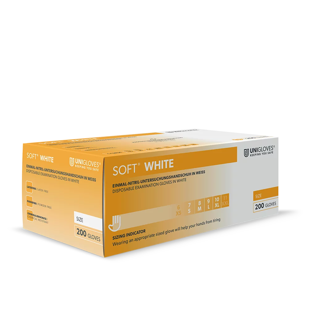 Unigloves SOFT® WHITE Nitrilhandschuhe
