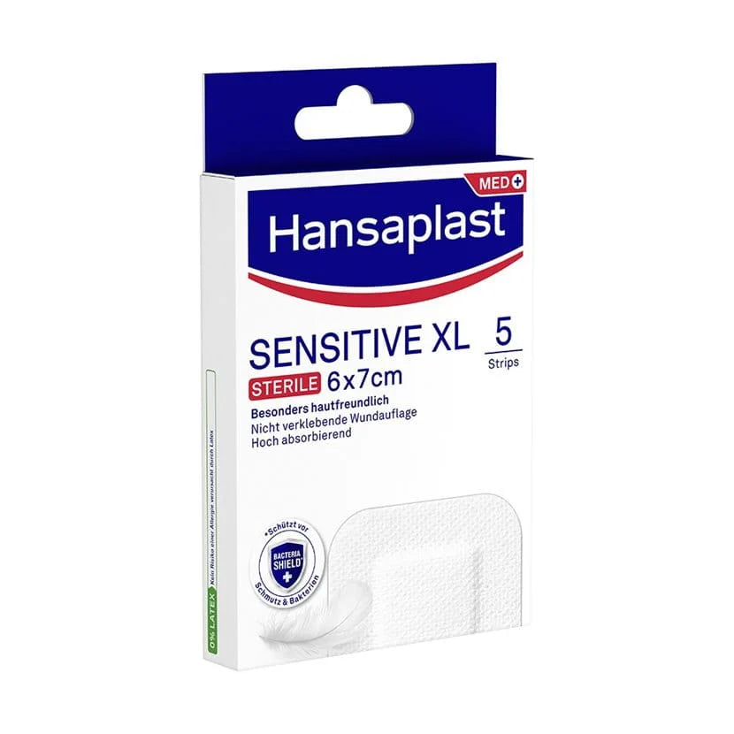 Hansaplast Sensitive XL 6 x 7 cm 5 Strips
