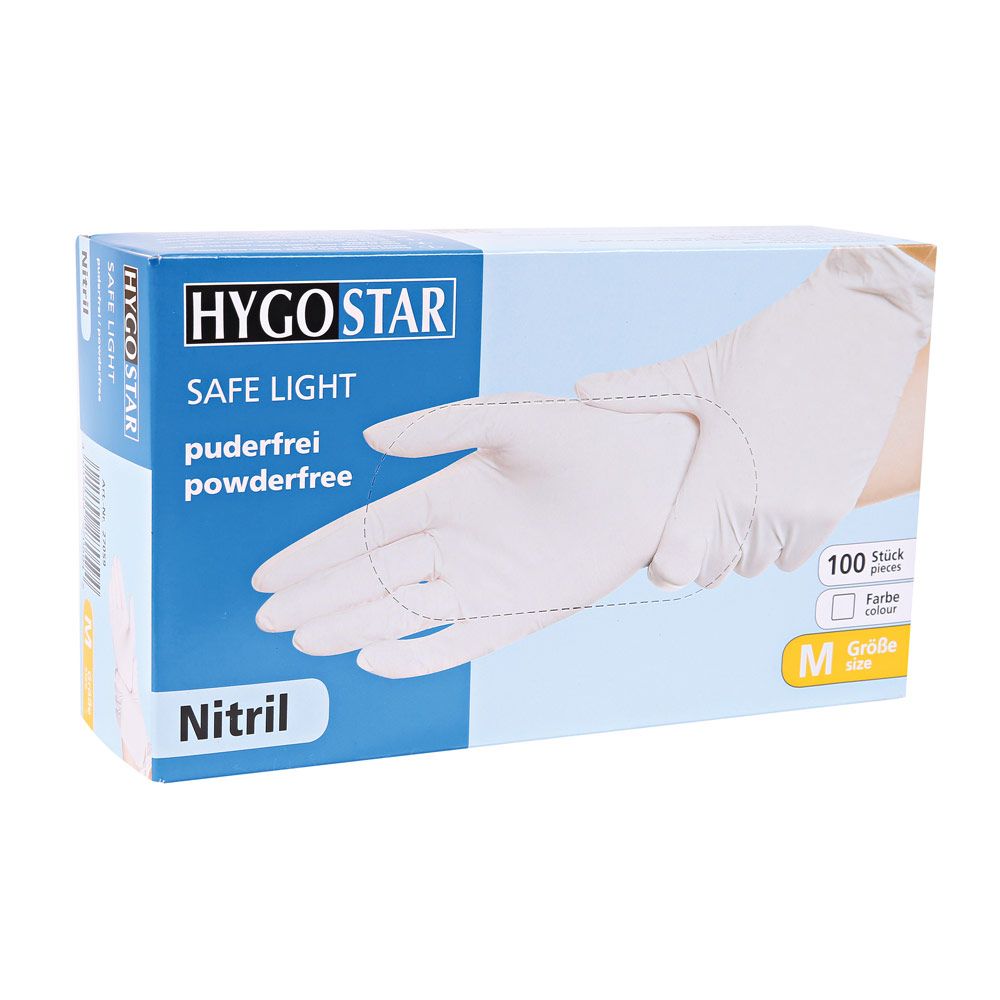 Nitrilhandschuhe SAFE LIGHT puderfrei, weiss - 100 Stück