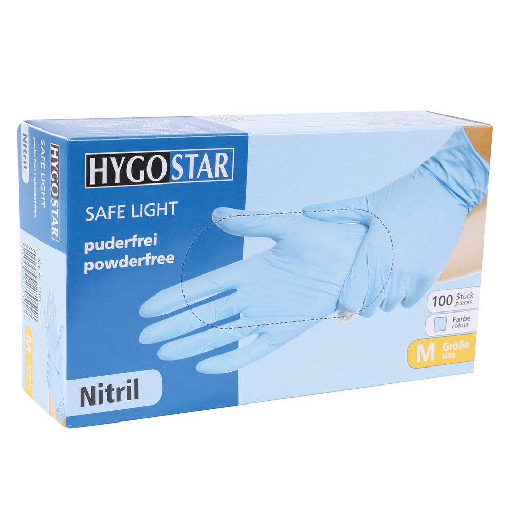 Nitrilhandschuhe SAFE LIGHT puderfrei, blau - 100 Stück
