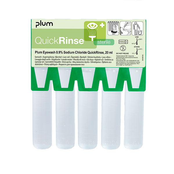 QuickRinse 5 x 20ml Augenspülampullen Refill